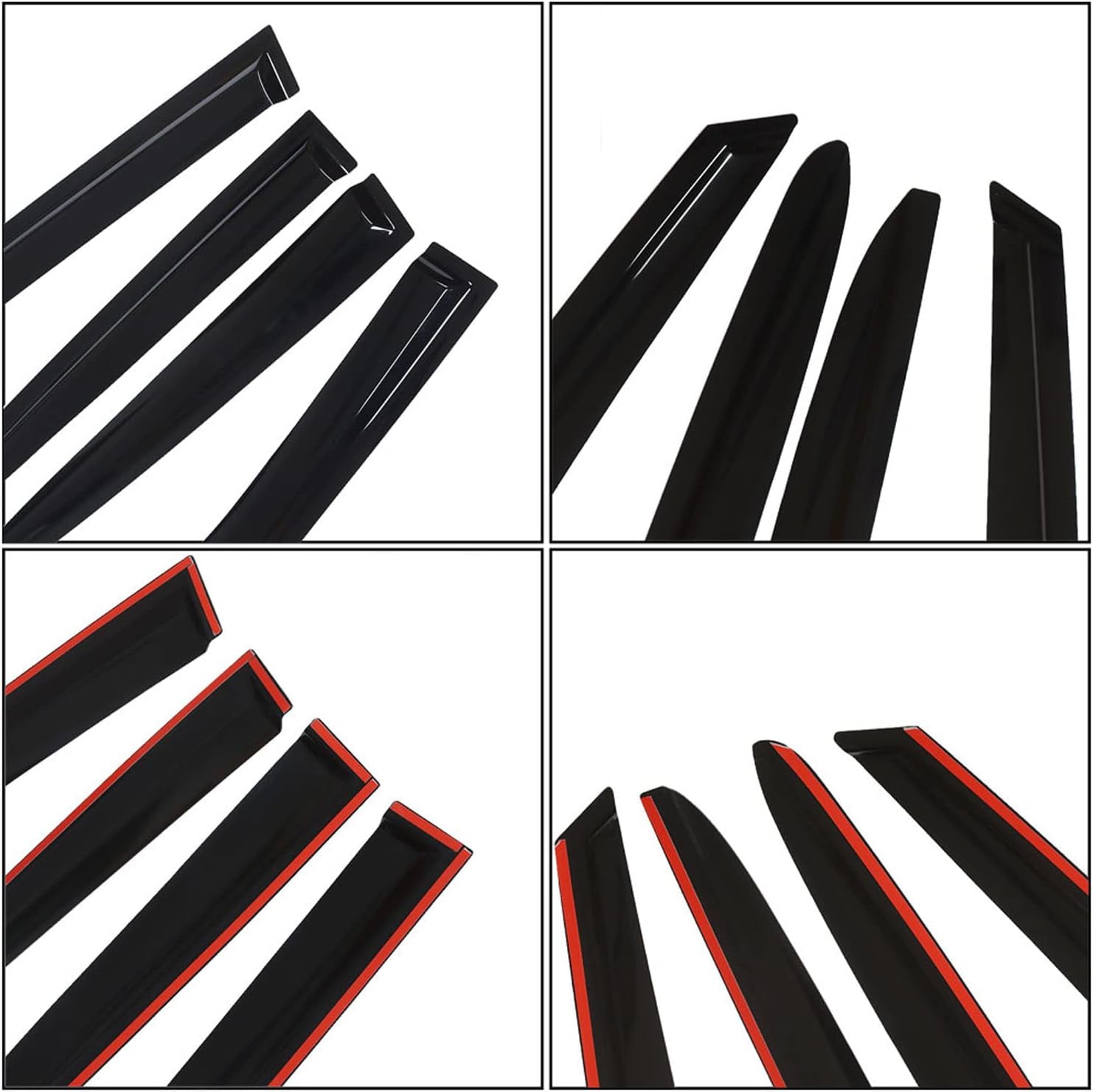 SEBLAFF 4 PCS Side Window Vent Visors Rain Guards Deflectors Smoke Replacement for 2011-2017 Veloster