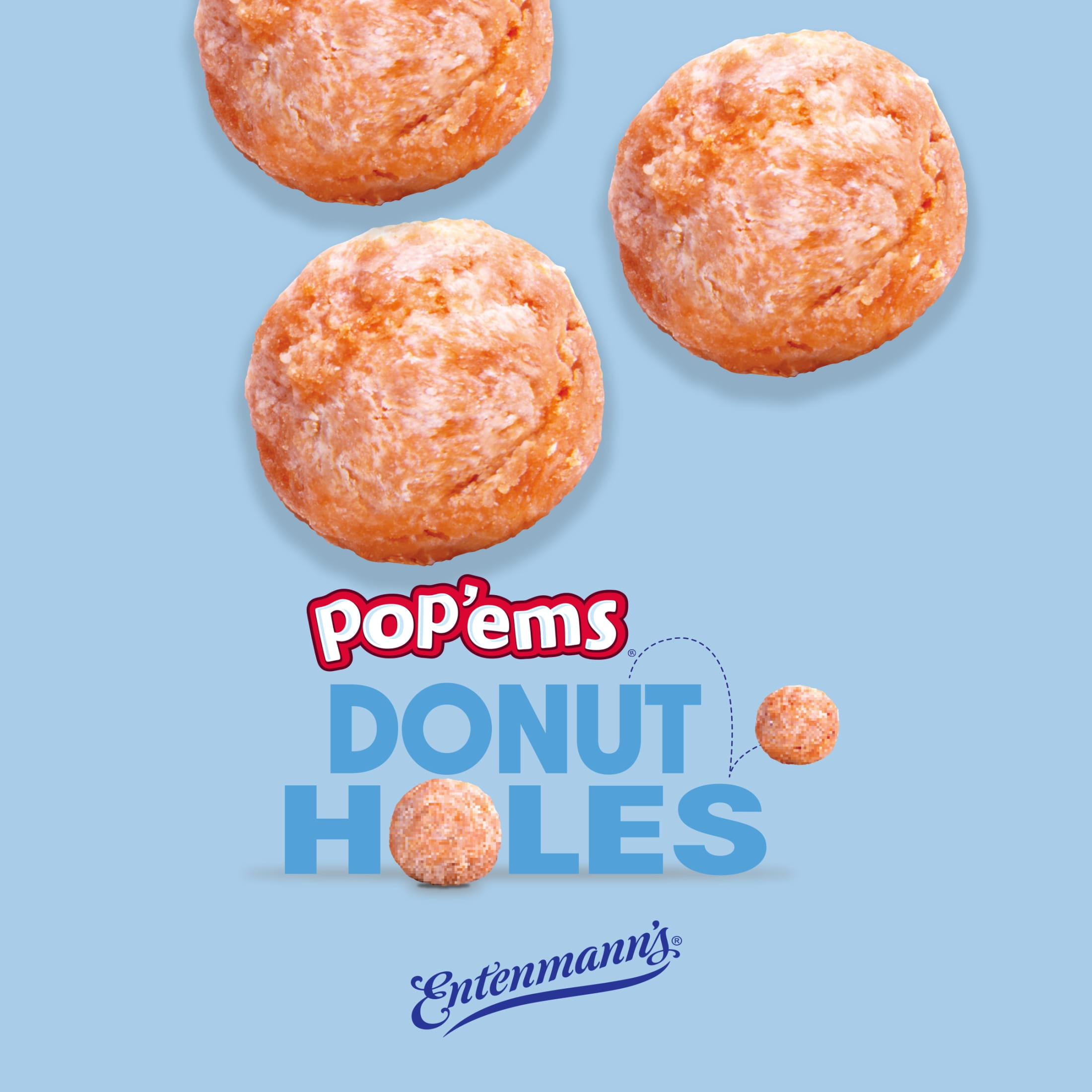 Entenmann's Pop'ems Orange Cream Donut Holes, 15 oz, Donuts, Box
