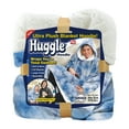 thumbnail image 7 of Huggle Hoodie, Fleece & Sherpa Wearable Blanket Hoodie, Blue Tie Dye, 7 of 7