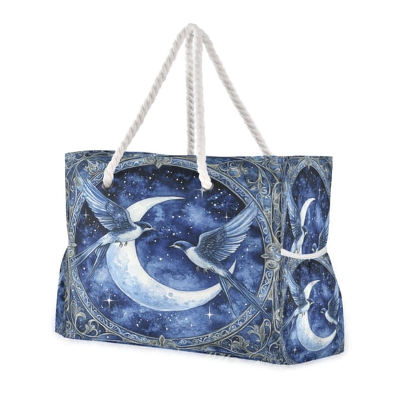 DIXRUYEE Beach Cooler Travel Tote Bags Beach Bag Fashion Moonlit Soiree Printed