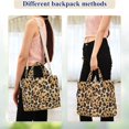 thumbnail image 3 of FORMRS Womens Corduroy Tote Bag Crossbody Shoulder Purse Handbag with Detachable Strap, Brown Floral Leopard Pattern, 3 of 5