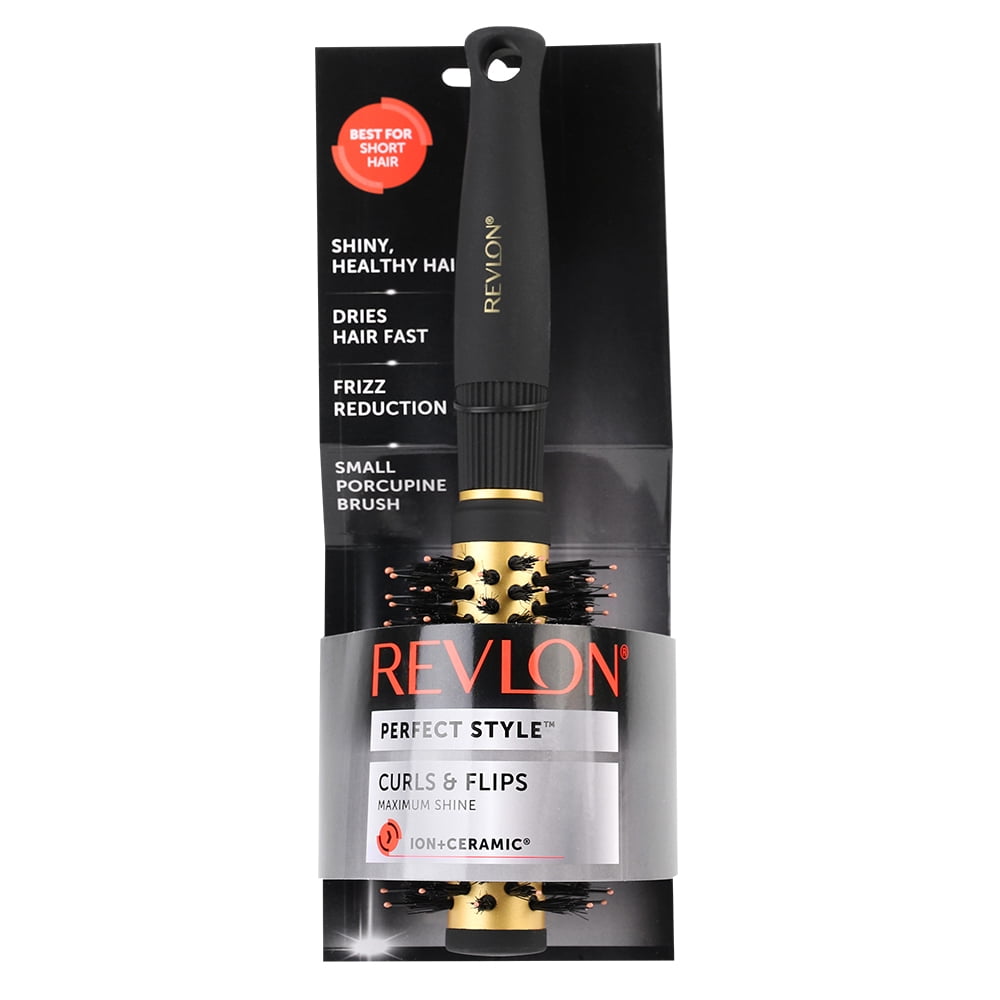 Revlon Small Porcupine Round Hair Brush for Smooth Waves & Styling, 1