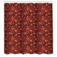 thumbnail image 3 of Ambesonne Christmas Shower Curtain, Snowflakes, 69"Wx70"L, Red Yellow and White, 3 of 3