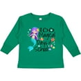 thumbnail image 3 of Inktastic 100 Magical Days of School with Blue Mermaid and Fish Boys or Girls Long Sleeve Toddler T-Shirt, 3 of 5