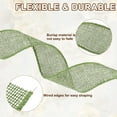 thumbnail image 4 of Cinta de alambre de yute Uxcell de 2-1/2" x 10 yardas, cinta de borde con alambre, correa tejida, verde oscuro, 4 of 7