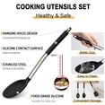 thumbnail image 3 of Set de utensilios de cocina E-far de 30 piezas con soporte, silicona negra, 3 of 7