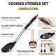 thumbnail image 3 of Set de utensilios de cocina E-far de 30 piezas con soporte, silicona negra, 3 of 7