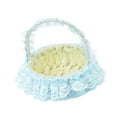 thumbnail image 2 of FVDPWYE Flower basket for weddings, woven baskets, portable, beautiful basket for flower Blue, 2 of 9