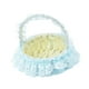 thumbnail image 2 of Cesta de flores para boda, cestas tejidas, portátil, hermosa cesta de flores para niña, de mano, para fiestas, bodas, eventos y ocasiones especiales. Azul, 2 of 8