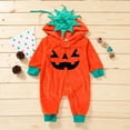 thumbnail image 2 of LILIYA My First Halloween Outfit Bat Hoodie Romper for Boys and Girls Soft Jumpsuit Overalls Childrens Cosy Party Dress Up Onesie 6-12 Months, 2 of 4