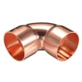 thumbnail image 3 of Conexión de codo de cobre de 90 grados de 5/8 pulgadas ID, conector de ajuste de cobre de giro corto para plomería de 1.8 mm de grosor, 2 piezas tono dorado 32 mm, 3 of 3