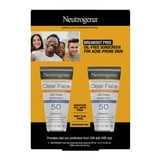 Neutrogena Clear Face Sunscreen, SPF 50, 3 oz., 2 pk.