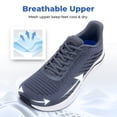 thumbnail image 6 of AOV Mens Wide Toe Box Walking Shoes Orthotic Running Sneakers Arch Support Tennis Athletic Shoes for Plantar Fasciitis Bunions DarkGrey Size 9.5, 6 of 6