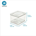 thumbnail image 3 of iDesign Plastic Produce Storage Tupperware Bin, 6.5 in x 5.5 in x 7.5 in, up to 2.88 L, Clear, Small, 3 of 7