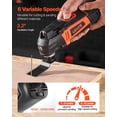 thumbnail image 3 of Herramienta oscilante VEVOR Multitool 3A con cable, 6 velocidades, 15000-22000 OPM, 3 of 9