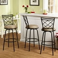 TMS Avery AdjustableHeight Bar Stool, Multiple Colors, Set of 3