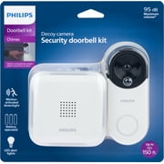 Philips Wireless Security Doorbell Chime Kit, Decoy Doorbell Camera, Motion-Activated Light, 32-Chime Doorbell