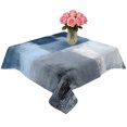 thumbnail image 2 of Navy Blue Grey Table Cloth Waterproof Tablecloths, Modern Ombre Oil Painted Abstract Art Tablecloth Dining Table Cover for Kitchen Party Tabletop Outdoor, Square Tablecloth 60x60 Inch, 2 of 9