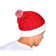 thumbnail image 2 of KESIS Santa Christmas Cable Knitted Beanie One Size Red, 2 of 3