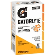 Gatorade Gatorlyte Electrolyte Rapid Rehydration Electrolyte Beverage, Orange, 0.52 oz Packets, 6 Pack, Drink Mix