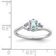 thumbnail image 2 of Bague en Argent Sterling 925 Rhodié Aigue-Marine, 2 of 2