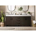 thumbnail image 2 of Elegant Kitchen and Bath 72 inch Double Bathroom Vanity In Mocha Brown, 2 of 10