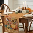 thumbnail image 3 of Autumn Welcome Table Runner, Autumn Thanksgiving Kitchen Dining Table Decoration for Home Party Decor 13x48 Inches, 3 of 9