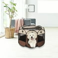 thumbnail image 5 of Msgweeeg Kittens Bed Cats House Octagonal Pet Fence Pet Tent Cloth Scratch Foldable Dog Cage Dog Delivery Room Dog, 5 of 7