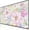Pink Floral, variant on Floral Desk Mat Pink Desk Mat Spring Floral Cute Desk Mat for Women Extended Large Non Slip Mousepad with Stitched Edges, 31.5x15.7