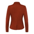 thumbnail image 3 of A2Y Women's Slim Fit Ponte Comfy One Button Closure Long Sleeve Blazer Rust S, 3 of 5