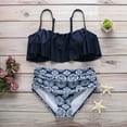 thumbnail image 4 of Maillot de Bain Deux Pièces Rétro à Volants Taille Haute pour Femmes, 4 of 4