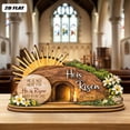 thumbnail image 6 of Forestwhale Easter Table Decorations for Home: He is Risen Decor Religious Christian Scene Decoration Wooden Cross Tabletop Signs for Home Rustic Farmhouse Spring Decor, 6 of 8