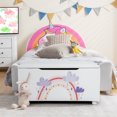 thumbnail image 4 of Costway Kids Upholstered Storage Ottoman Bench Versatile Toy Chest Footrest Stool with  Lid White, 4 of 11