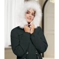 thumbnail image 6 of Winter Coats for Women Warm Fleece Long Back Jacket Thicken Parka with Hood Dark Green L, 6 of 7