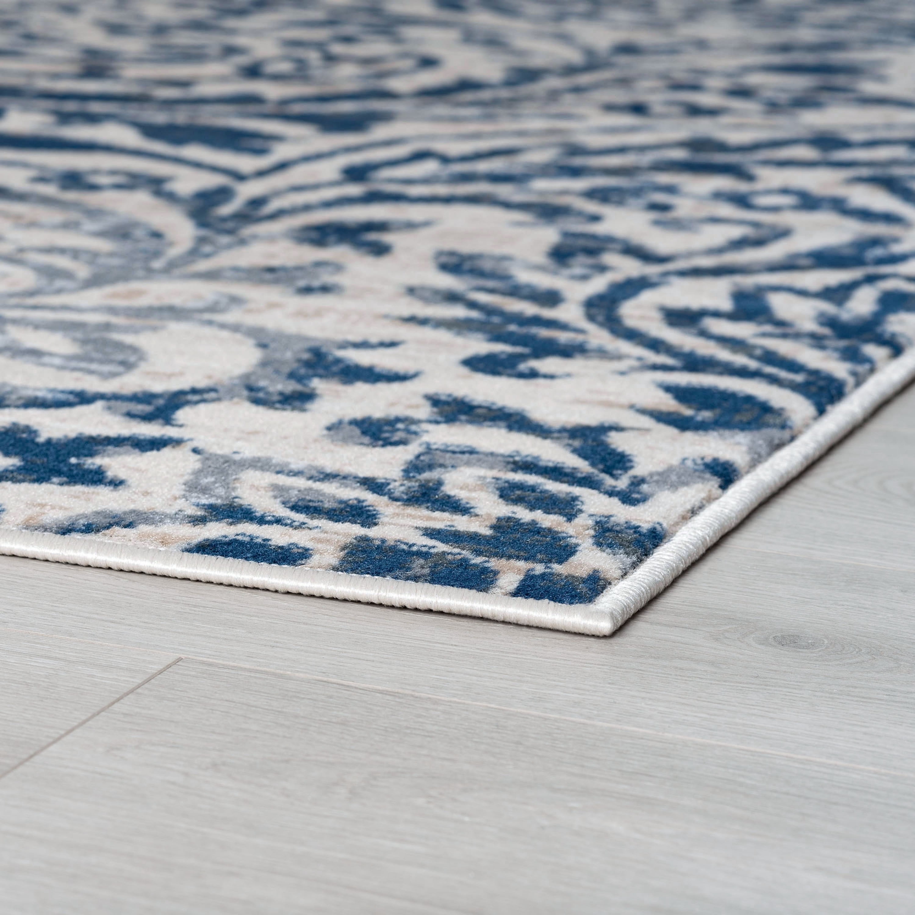 Madison Traditional 5' x 7' Cream Polypropylene Indoor Area Rug