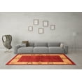 thumbnail image 3 of Ahgly Company Indoor Square Oriental Orange Industrial Area Rugs, 8' Square, 3 of 4