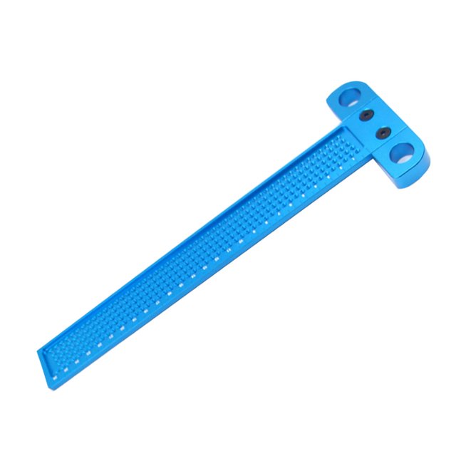 Riwesomey Regla de trazado para carpintería, accesorios de marcado universales, equipo de trazado, herramienta de medición de calibre de línea Herramientas y ferretería Azul
