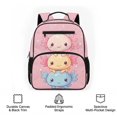 thumbnail image 6 of Jeiento Cute Axolotl 13.5 Inch Lightweight Backpack for Toddler, Preschool Kids School Bag for 2-6 Year Old, 2 Front Zipper + 2 Mesh Side Pockets, 6 of 7