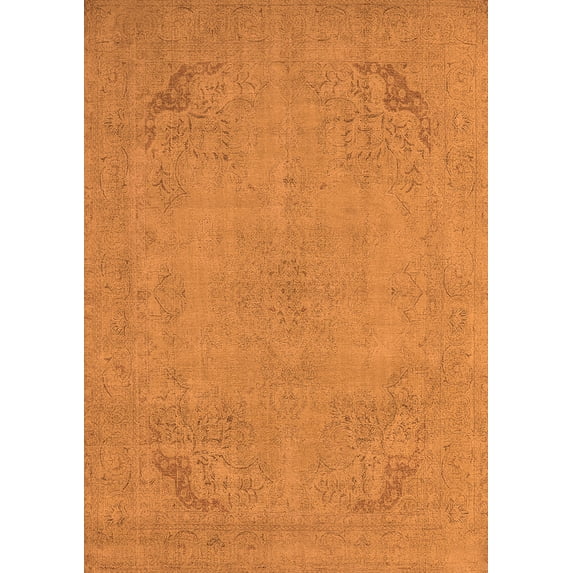 Ahgly Company Indoor Rectangle Oriental Orange Industrial Area Rugs, 5' x 8'