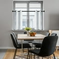 thumbnail image 2 of REGALWOVEN Linen Look Textured Blackout Room Darkening Curtains for Kitchen and Window 2 Panels Light Gray 29"W x 24"L, 2 of 7