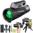 thumbnail image 1 of 12x50 High Power Monocular Telescope with Tripod, Phone Adapter, Low Light Night Vision for Bird Watching, 1 of 6