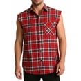 thumbnail image 2 of Men'S Plaid Lapel Sleeveless Shirt Vest, Sleeveless Button Up Vest With Pockets, Summer Casual Wear, 2 of 9