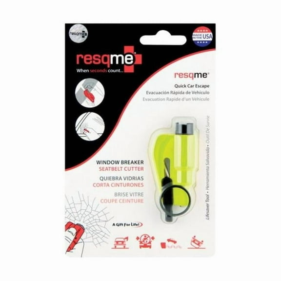 Resqme 110.100.09 Car Escape Tool Keychain  Yellow