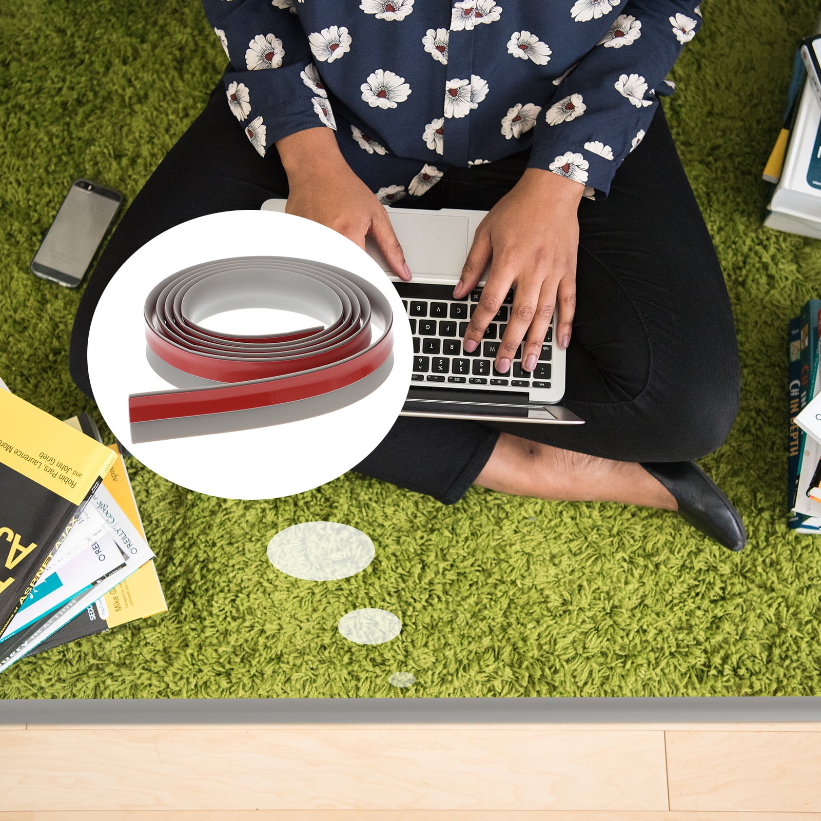 Frcolor Transition Strip Trim Floor Carpet Edging Flooring Strips Cover