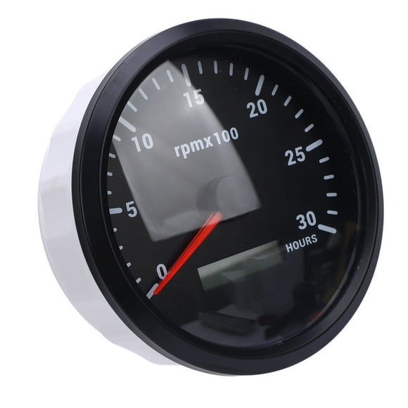 Tachometer Boat RPM Gauge 110mm 4 3 8in Tachometer 7 Color Backlight DC 9 32V 3000RPM Gauge with Hour Meter for Car Yacht RV Boat Truck