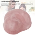 thumbnail image 5 of NFTIGB Crystal Sleeping Cat Stone 1.42 inches / 3.6 cm Cute Statue Office Desk Decoration Pink, 5 of 5