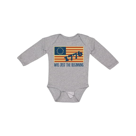 Inktastic Vintage US Flag Boys or Girls Long Sleeve Baby Bodysuit