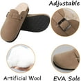 thumbnail image 3 of Women Boston Clogs  Suede Soft Leather Clogs Classic Cork Clog Antislip Sole Slippers Waterproof Mules House Sandals with Arch Support and Adjustable Buckle Unisex, 3 of 11
