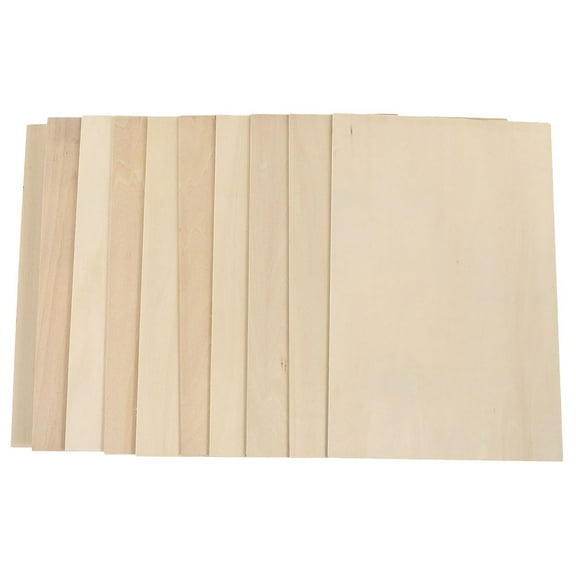 10Pcs Wooden Planks for Crafts DIY Unfinished Boards Multi Use Supplies