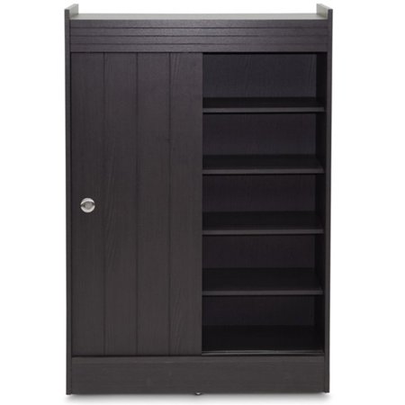 Baxton Studio WI5377 Espresso Shoe-Rack Cabinet - 45.1 x 30.75 x 15 in